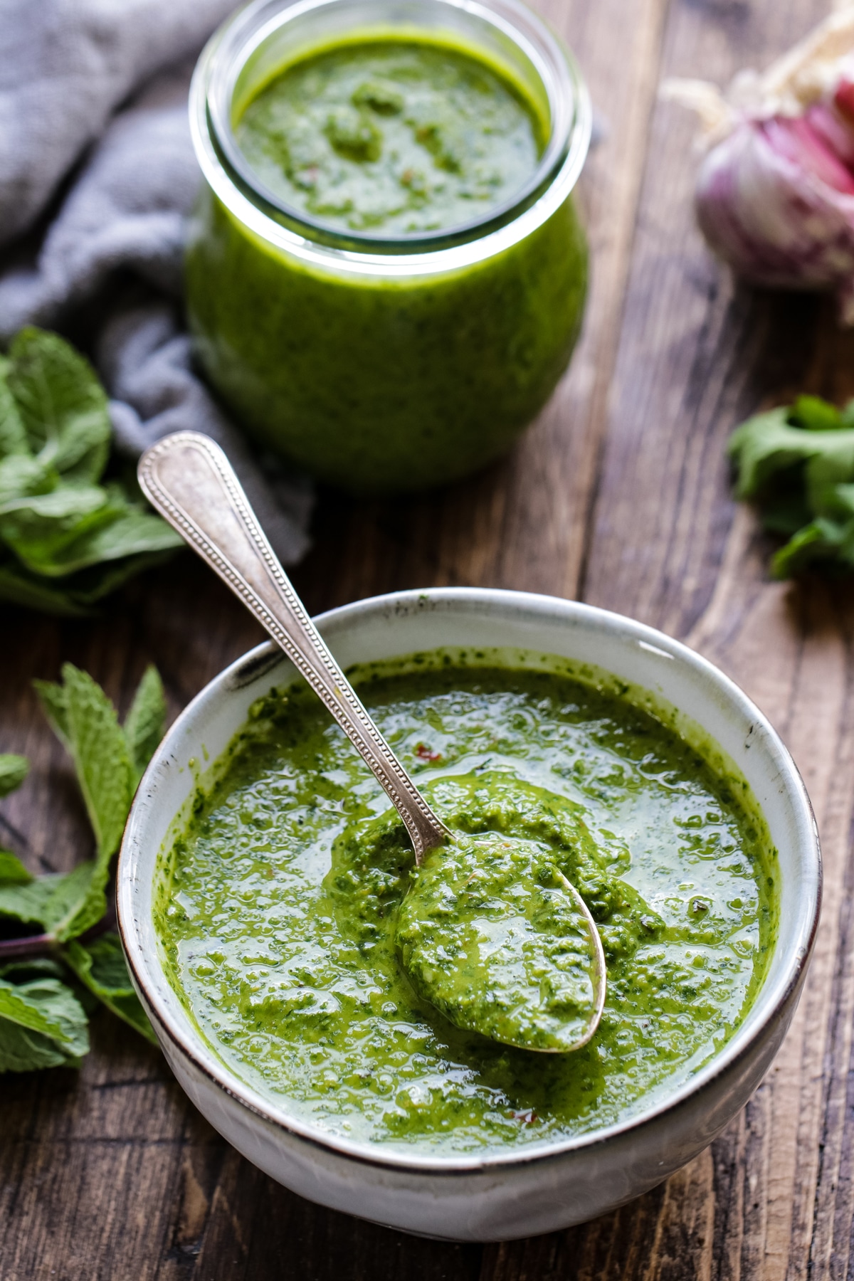 A spoonful of green harissa