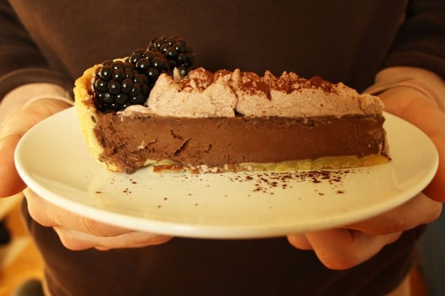 Double Chocolate Tart with Blackberries: Recipe for Chocolate Lovers. Extremely flavorful, indulgent and intensely chocolaty dessert for special occasions.