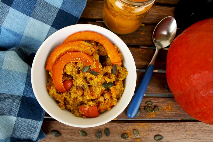 Vegan Pumpkin Quinoa Risotto "Quinotto" • Happy Kitchen