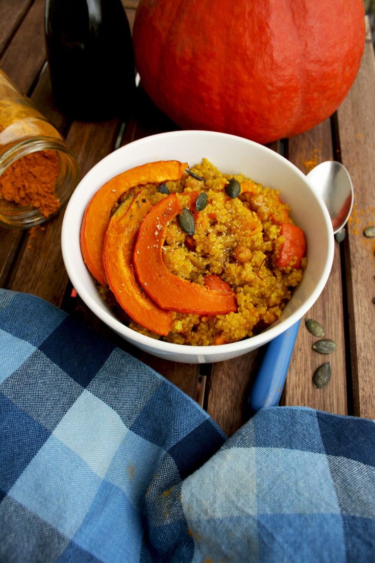 Vegan Pumpkin Quinoa Risotto "Quinotto" • Happy Kitchen