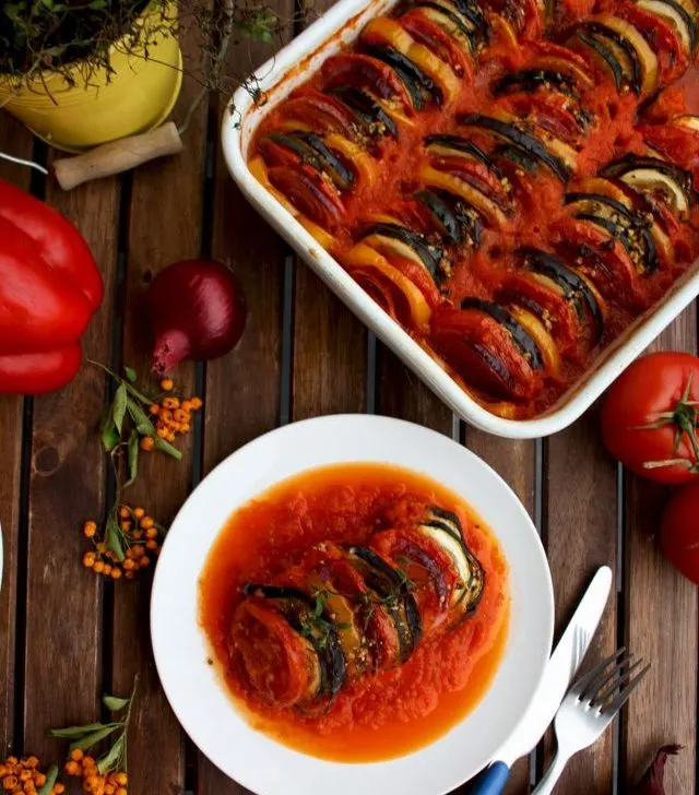Ratatouille: delicious and spectacular vegan gluten-free dish that will be a star of any table. Healthy, flavorful, impressive looking and comforting dish.