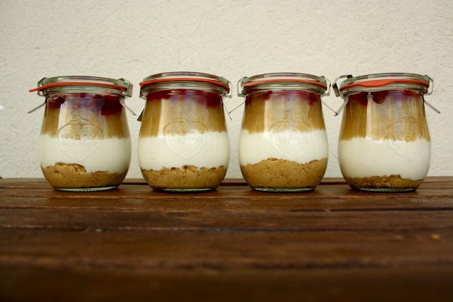 No-Bake Cheesecake Jars which are impressive, healthy, quick and easy to make. Make them ahead for any occasion, eat right away or take them with you. 