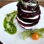 Beetroot Towers with Goat Cheese