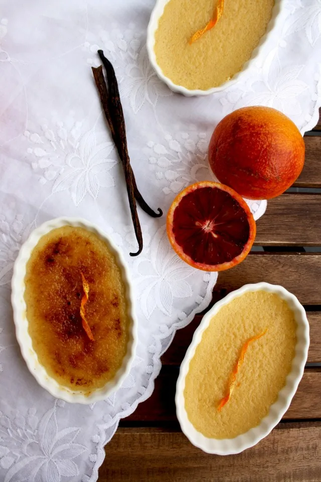 Blood Orange Crème Brûlée - Another Shot of the Beautiful Dessert