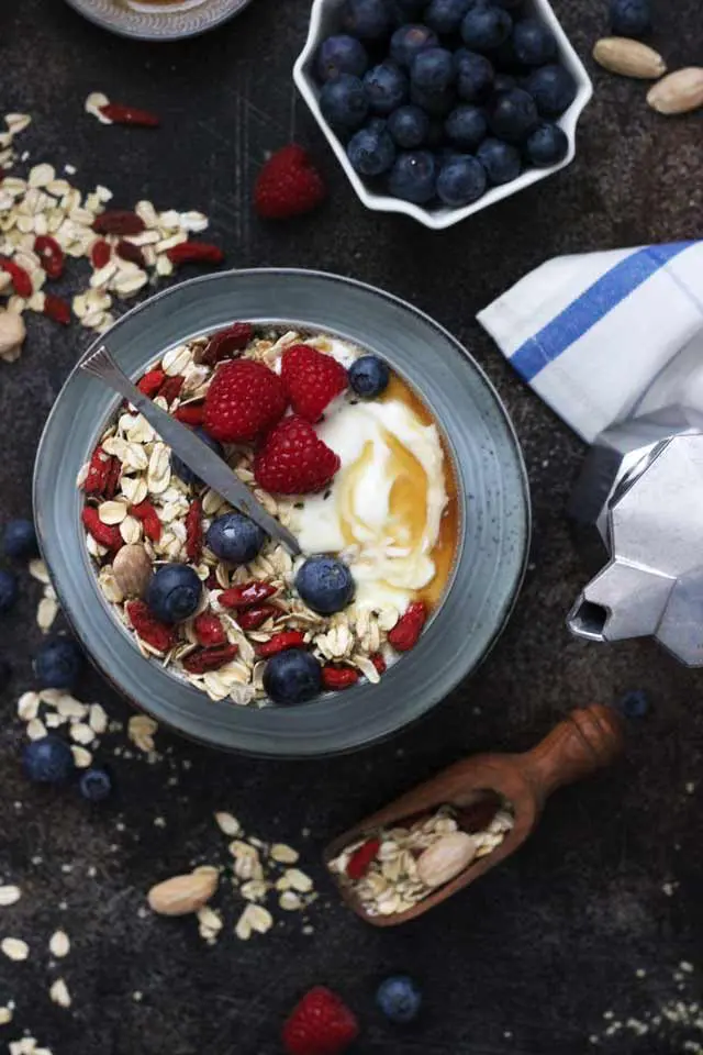 Muesli Recipe: A Healthy and Delicious Breakfast Idea - Muesli Bowl Flatlay
