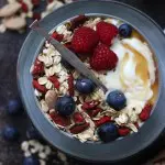 Muesli Recipe: A Healthy and Delicious Breakfast Idea - Muesli Breakfast Bowl Flatlay
