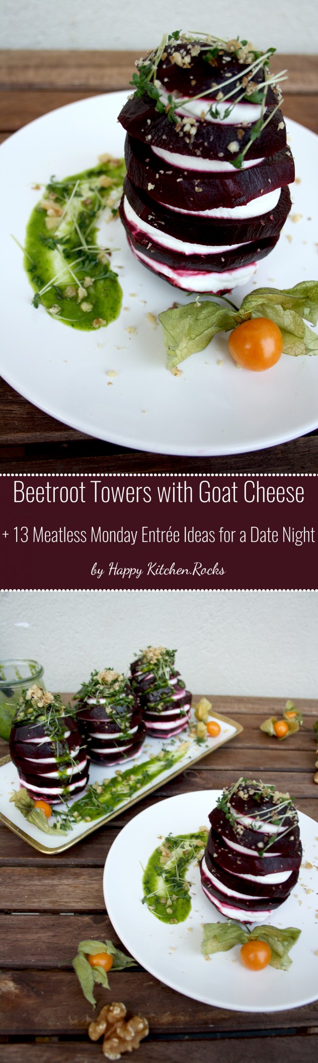 Beet Towers with Goat Cheese Pinterest Image