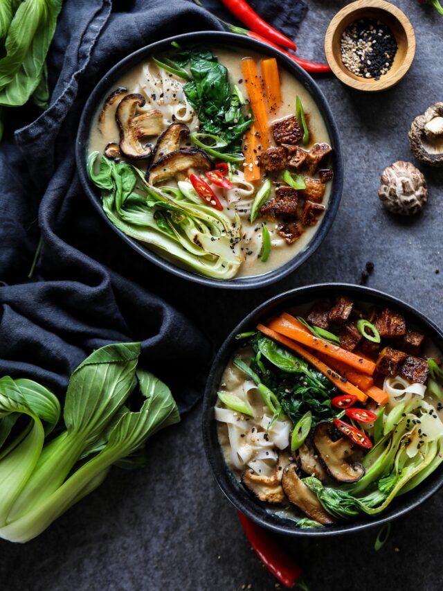 Vegan Ramen with Rice Noodles