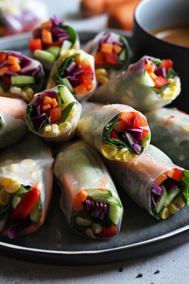 Fresh Vegan Spring Rolls • Happy Kitchen