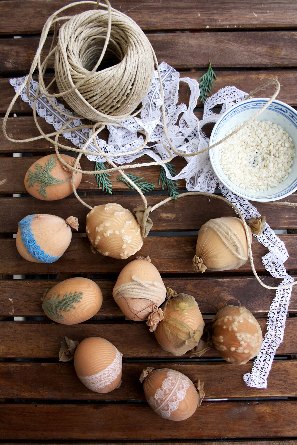 Natural Egg Dye with Onion Skins 5 - Preparing to Craft
