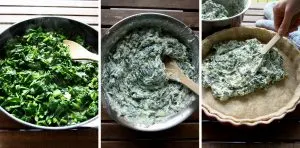 The Best Rustic Ricotta Spinach Quiche Step by Step Collage