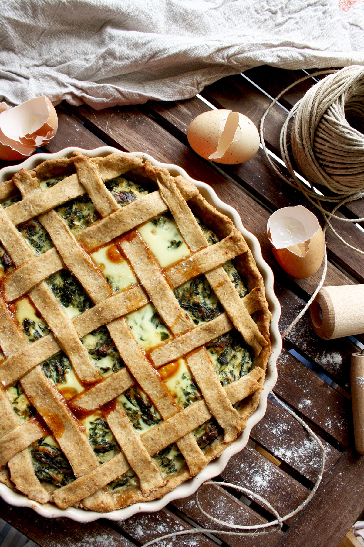 The Best Rustic Ricotta Spinach Quiche • Happy Kitchen