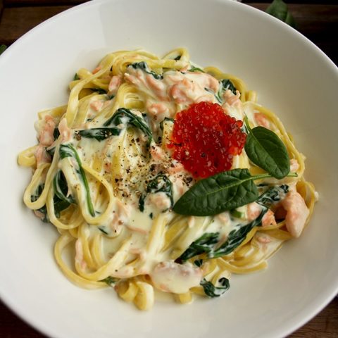 One-Pot Creamy Smoked Salmon Pasta • Happy Kitchen