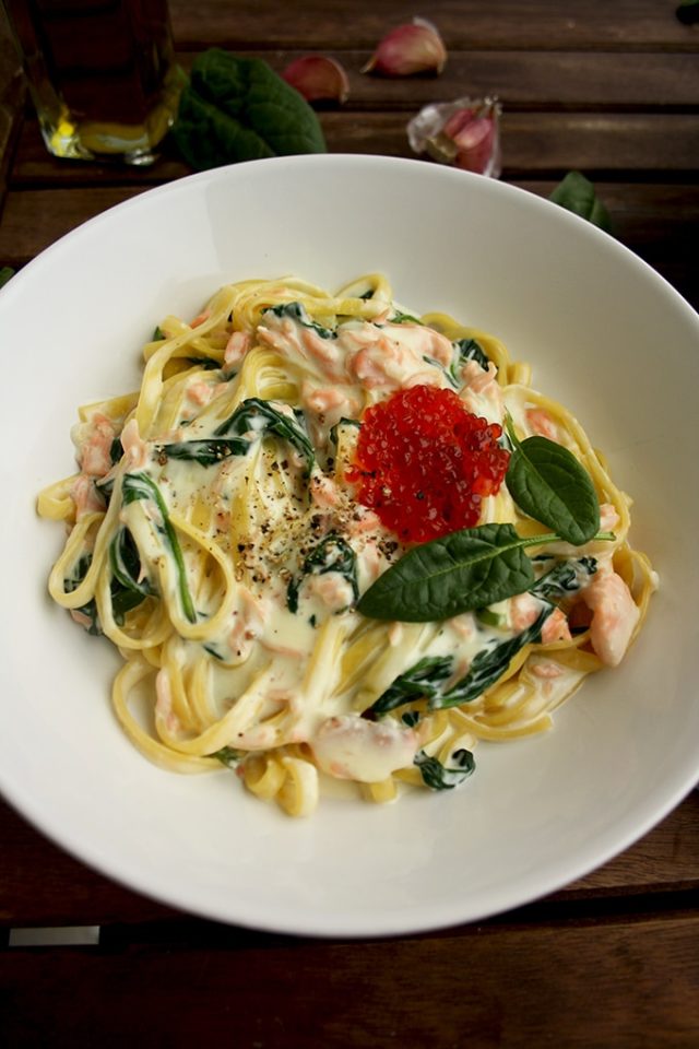 One-Pot Creamy Smoked Salmon Pasta • Happy Kitchen