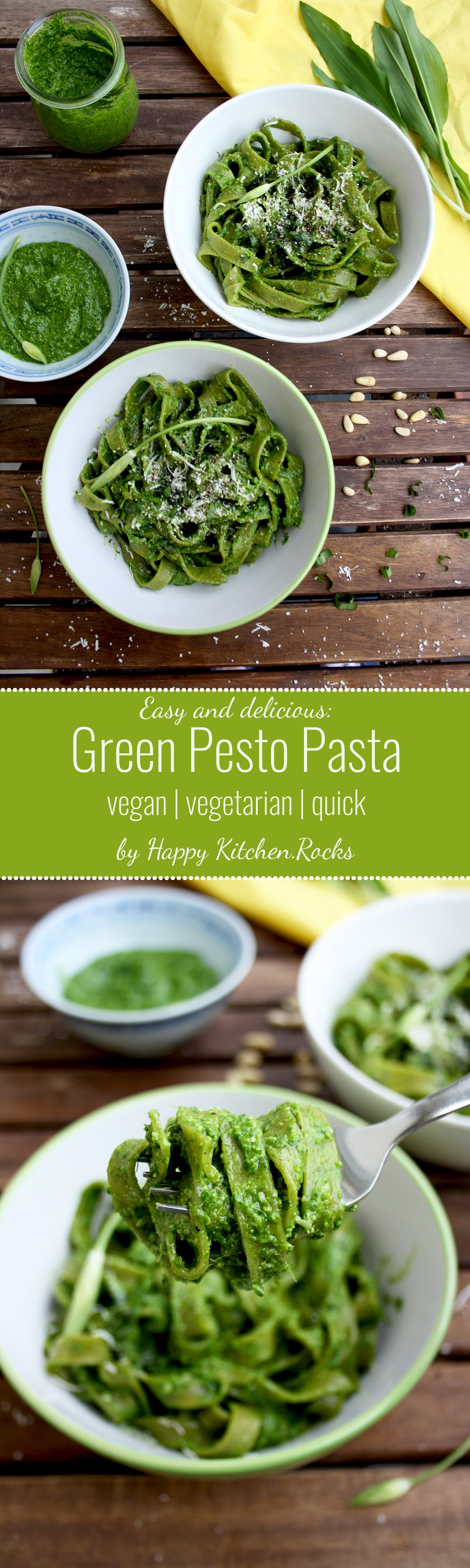 Easy Green Pesto Pasta • Happy Kitchen