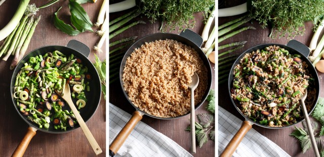 Spring Brown Rice Risotto with Asparagus • Happy Kitchen