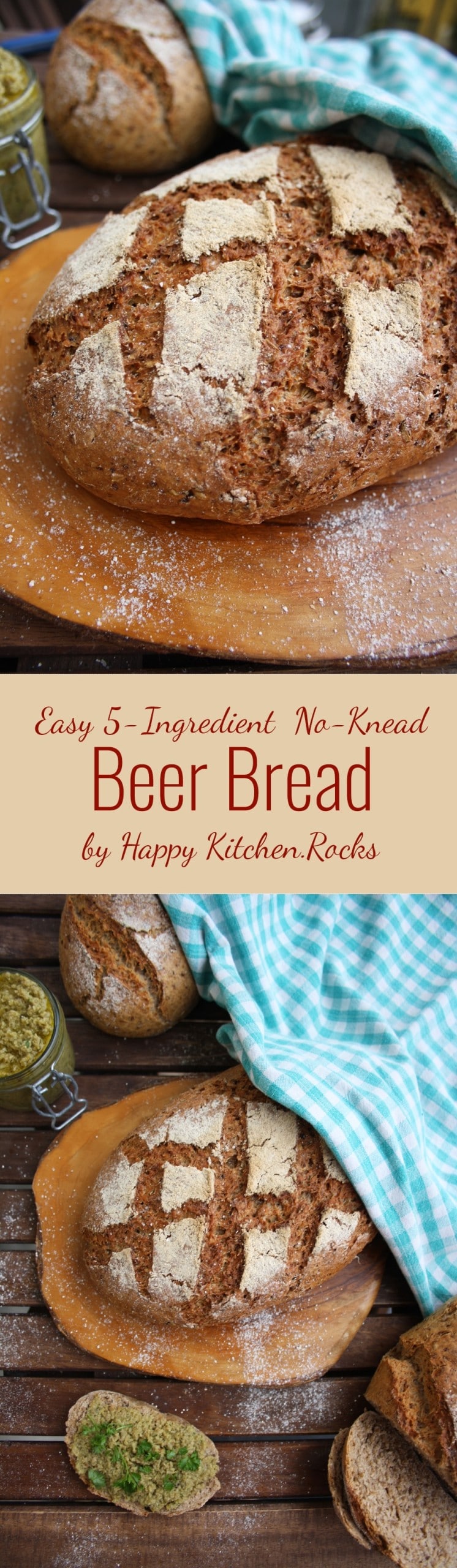 Easy NoKnead Beer Bread • Happy Kitchen
