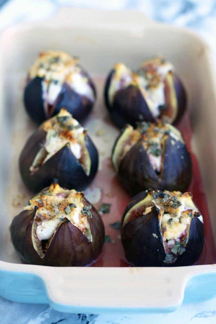 Baked Figs with Goat Cheese • Happy Kitchen
