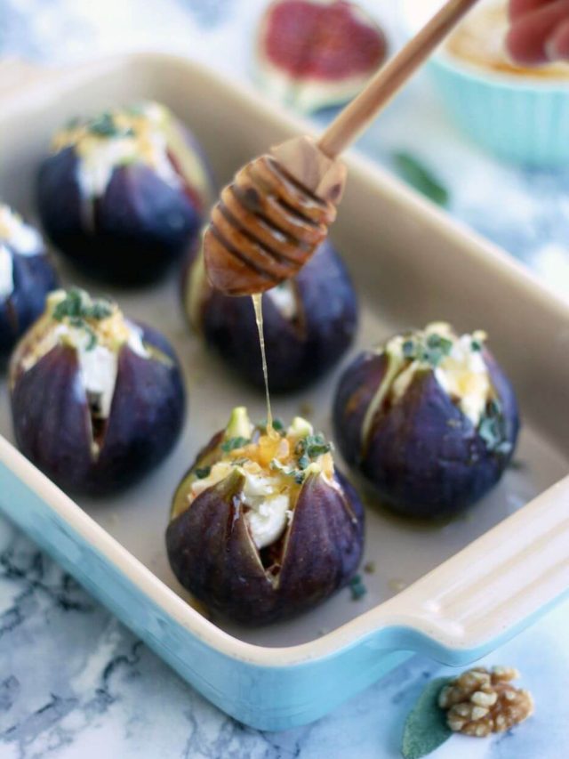 Easy Baked Figs with Goat Cheese