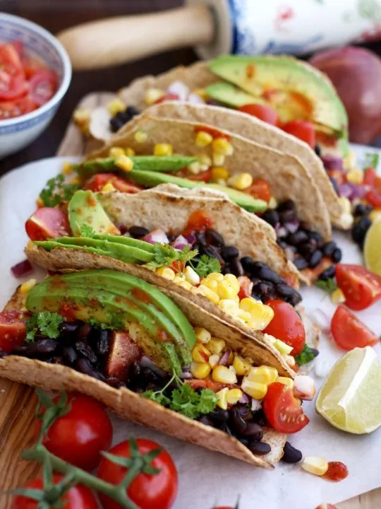5-minute Easy Vegan Tacos Beauty Shot Image