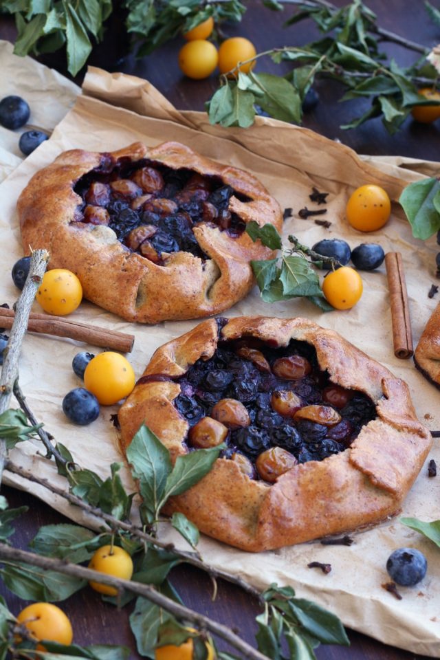 This easy and healthy gluten-free blueberry galette recipe is perfect for early fall. These galettes come out crispy from the outside and tender from the inside, with juicy cinnamon-spiced blueberry filling.