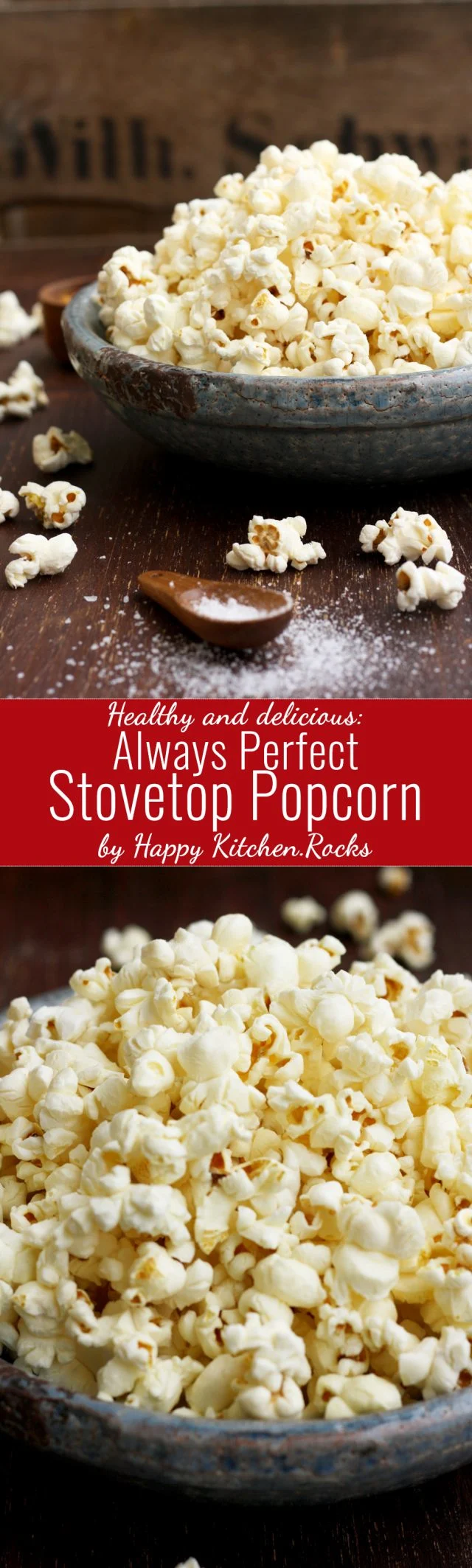 Stovetop popcorn makes for a great healthy snack ready within minutes! With this easy recipe your stovetop popcorn will always come out perfectly popped!