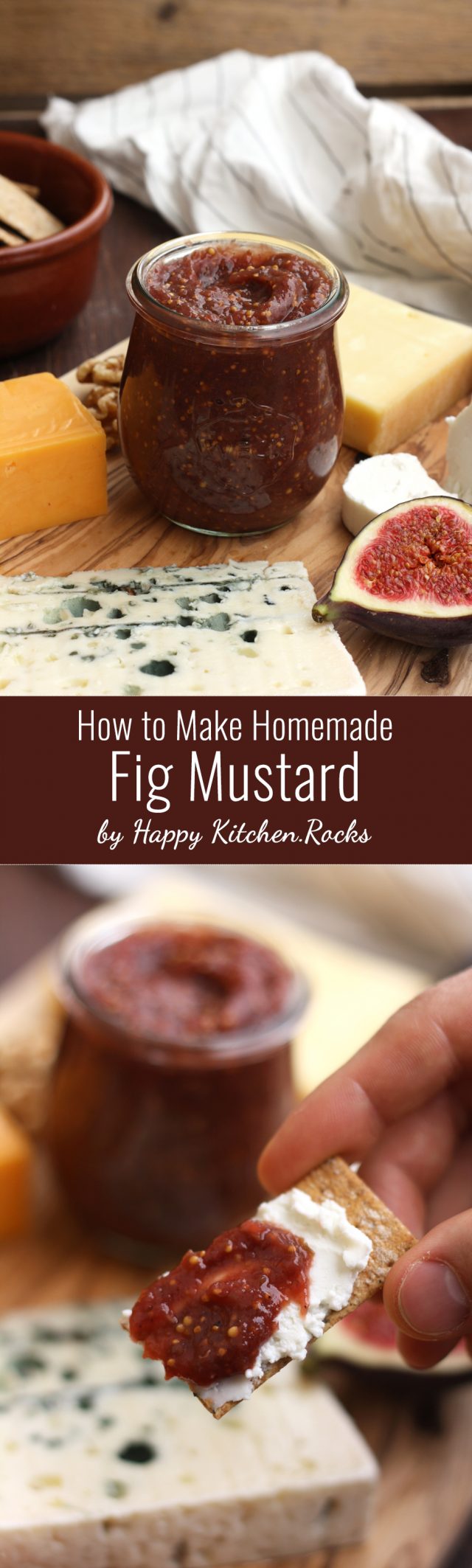 Easy and delicious gourmet fig mustard video recipe ready in just 30 minutes. Great sweet and spicy addition to your cheese plate!