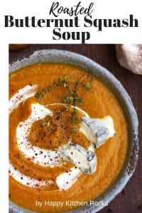Roasted Butternut Squash Soup in a Plate Pinterest