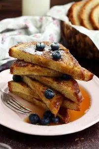 Healthier Brioche French Toast - Decorated with Delicious Berries