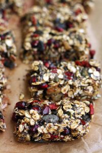 Healthy Chewy No Bake Granola Bars - in Line Waiting Their Turn to Get Pretty