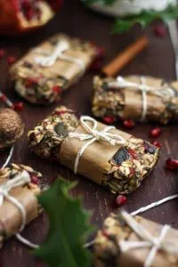 Healthy Chewy No Bake Granola Bars - Closeup with Lots of Treats Ready to Be Given Away