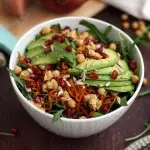 Healthy Sweet Potato Noodle Salad with Chickpeas and Rocket - Vegan Healthy Side Dish