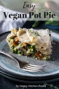 Easy vegan pot pie recipe Pinterest image