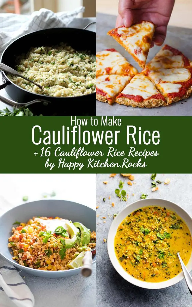 Cauliflower Rice Pinterest Collage