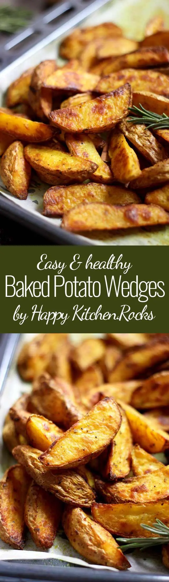 Easy Baked Potato Wedges Super Long Collage with Text Overlay