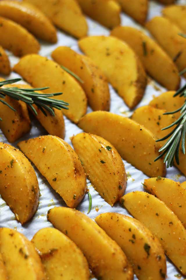 Easy Baked Potato Wedges • Happy Kitchen