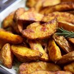 Easy Baked Potato Wedges in a Tray Cooked and Ready