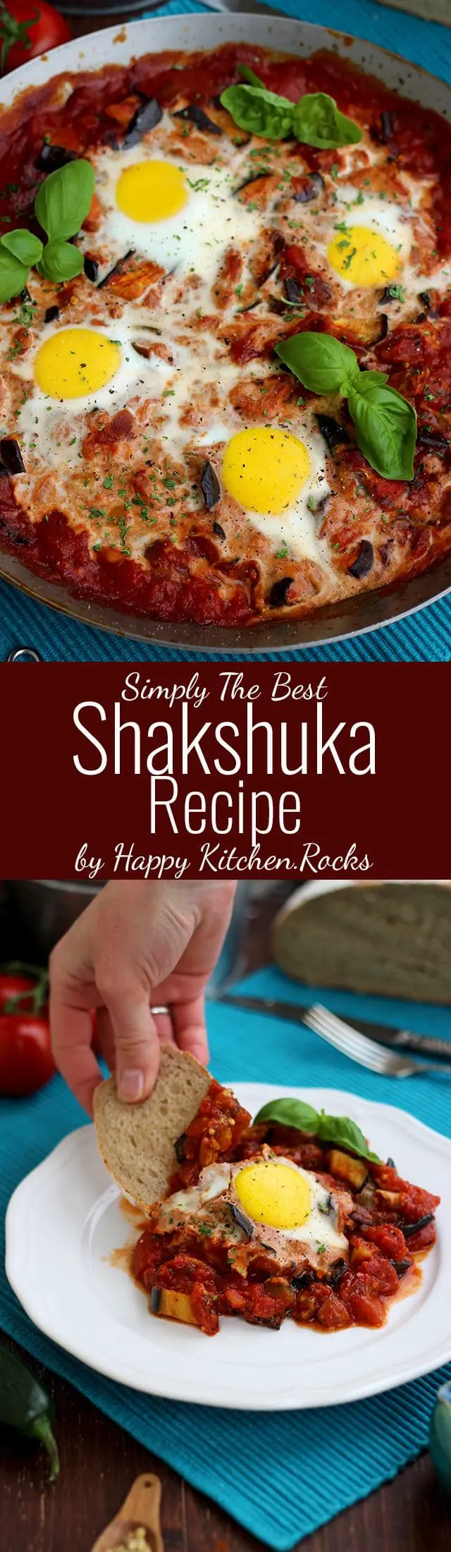 The Best Shakshuka Recipe Super Long Collage with Text Overlay