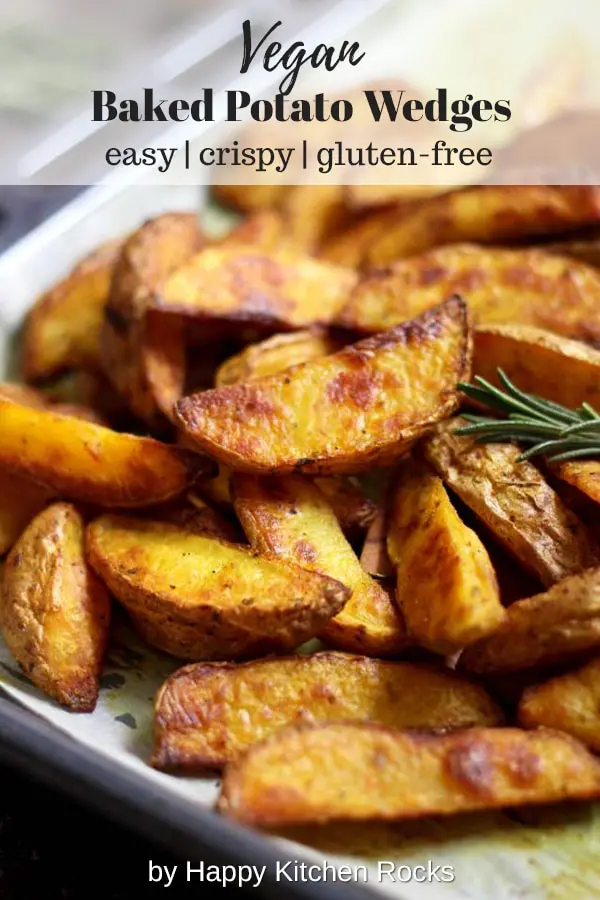 Easy Baked Potato Wedges Collage with Text Overlay
