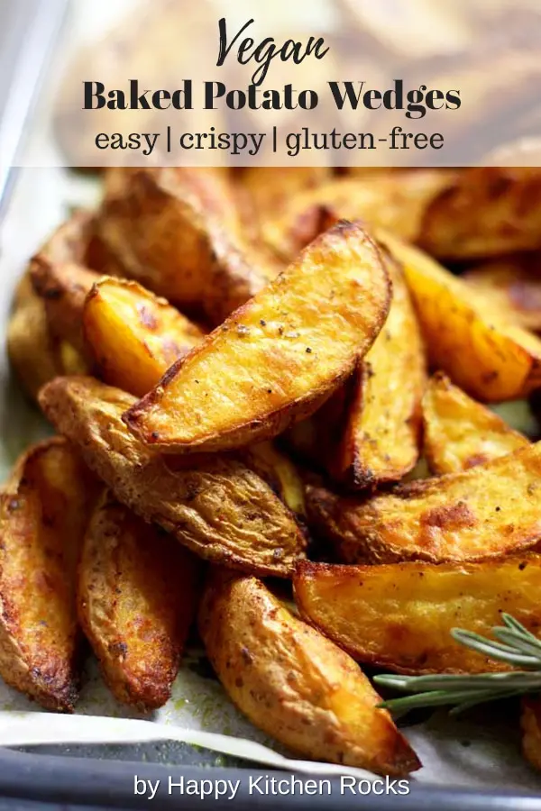 Easy Baked Potato Wedges Collage with Text Overlay