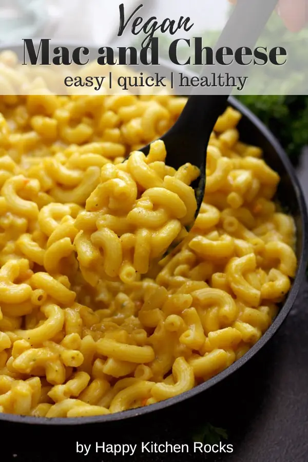 #ad Silky Vegan Mac and Cheese Overhead Collage with Text Overlay