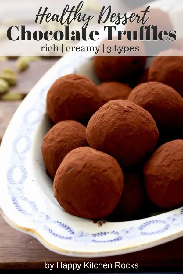 Three Chocolate Truffles Recipes - First Collage with Text Overlay