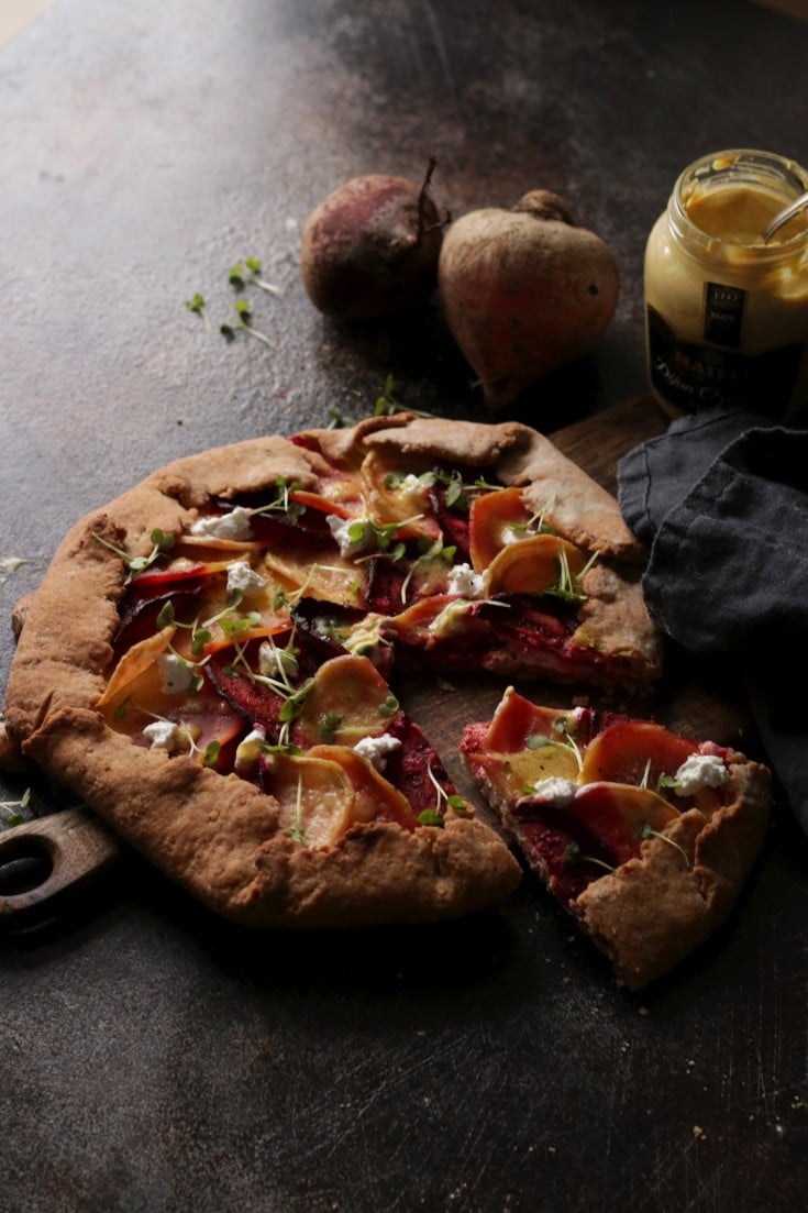 Healthy Beet Galette with Goat Cheese • Happy Kitchen