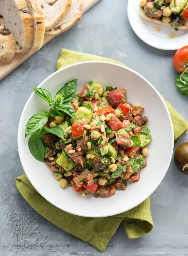Vegan Chickpea Tomato Salad