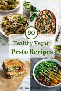 Vegan Recipes with Pesto Pinterest Collage