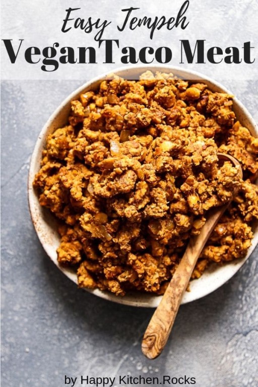 Vegan Tempeh Taco "Meat" • Happy Kitchen