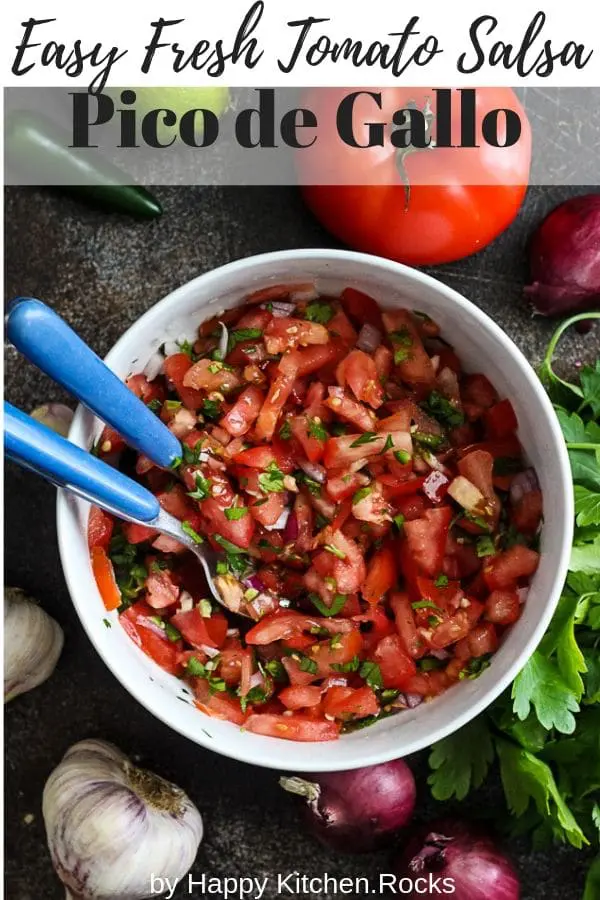 Fresh Tomato Salsa Pinterest Collage