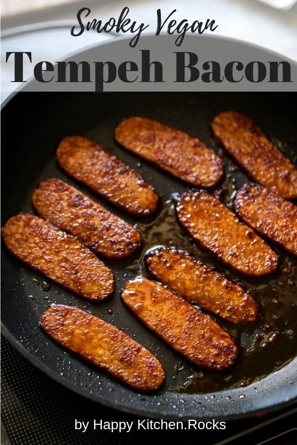 Vegan Tempeh Bacon in a Pan Pinterest