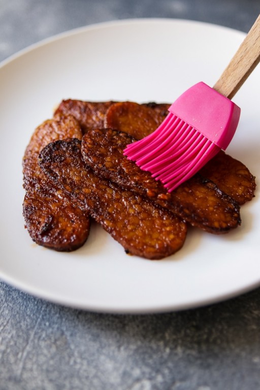Smoky Vegan Tempeh Bacon • Happy Kitchen