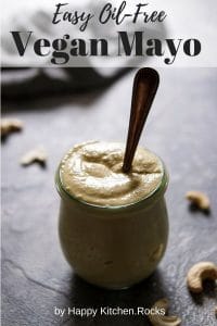 A Jar of Vegan Mayo with a Spoon Pinterest Image